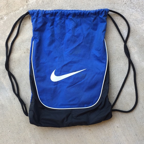 Nike Handbags - Nike Drawstring Gymsac Blue Black And White